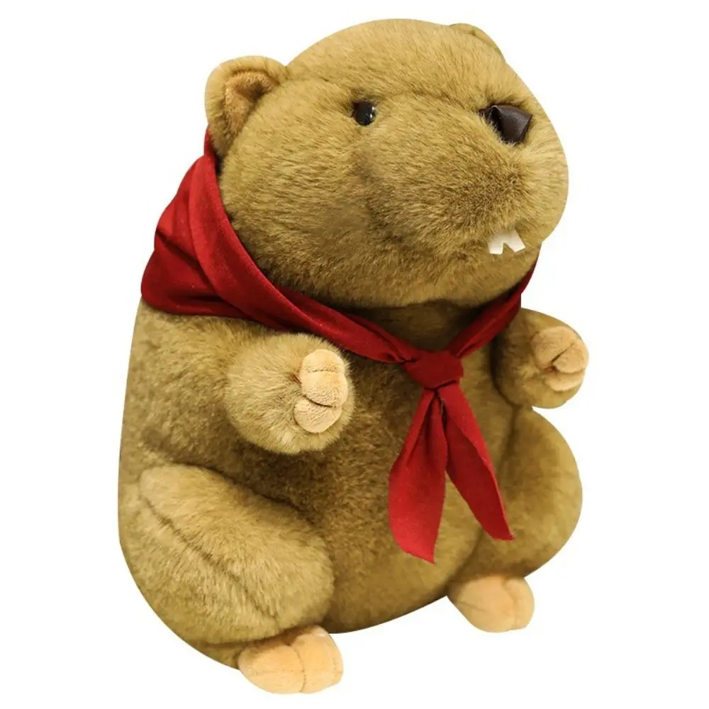 

PP Cotton Simulation Groundhog Doll Soft Fluffy Groundhog Plush Toys Comfortable 18/25/35cm Stuffed Groundhog Toy Kids Gifts