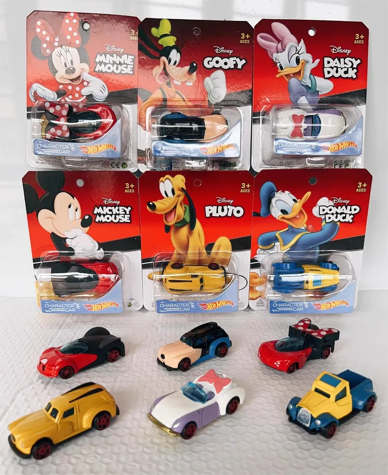 Disponibile Auto in lega genuina Giocattoli per auto Minions Scorrevole Auto in lega Regalo per bambini Puzzle Divertimento auto Paperino Collezione in lega Regali