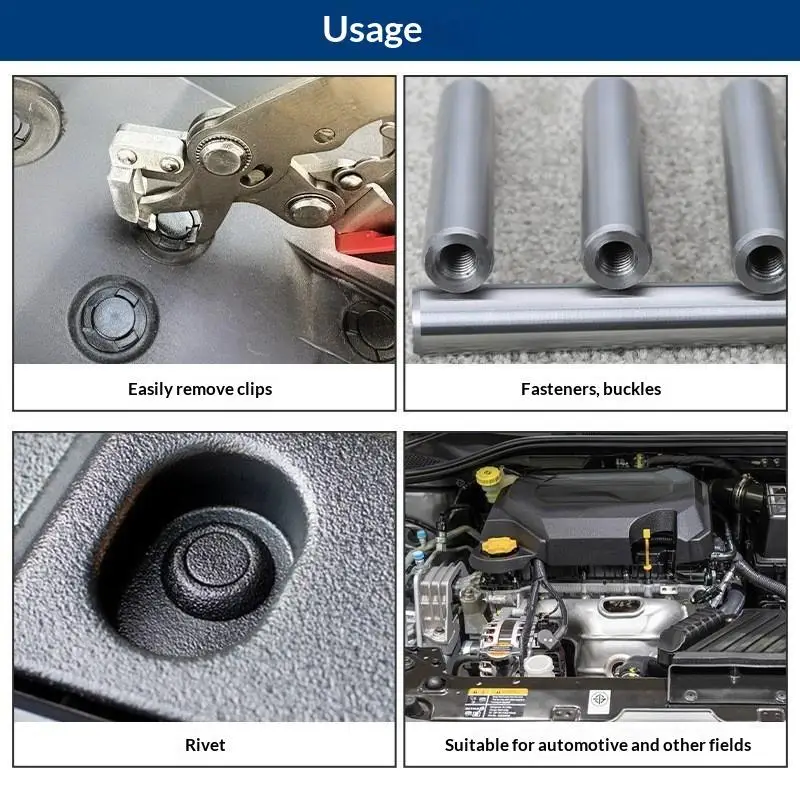 Pince à clips pour voiture, outils de démontage, outil de démontage de garnitures automobiles robuste à ressort, élimine facilement les clips tenaces et les rivets en plastique