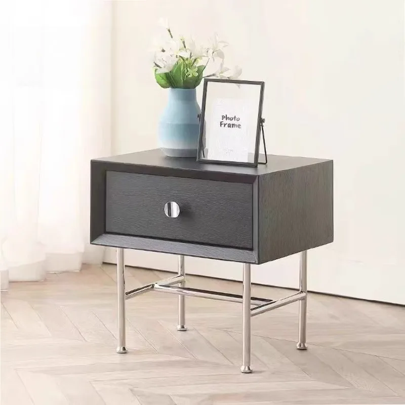 Modern Nordic Nightstand Aesthetic Luxury European Simple Bedside Table Trendy Drawer Mesitaa De Noche Bedroom Furniture