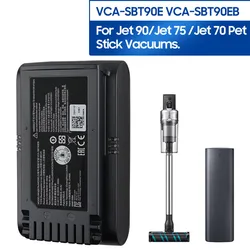 Batterie sous vide VCA-SBT90 VCA-SBT90E VCA-SBT90EB VCA-SBTA60 pour Samsung Jet 70 Pet Jet 90 et Jet 75 Jet 60 Batterie sous vide