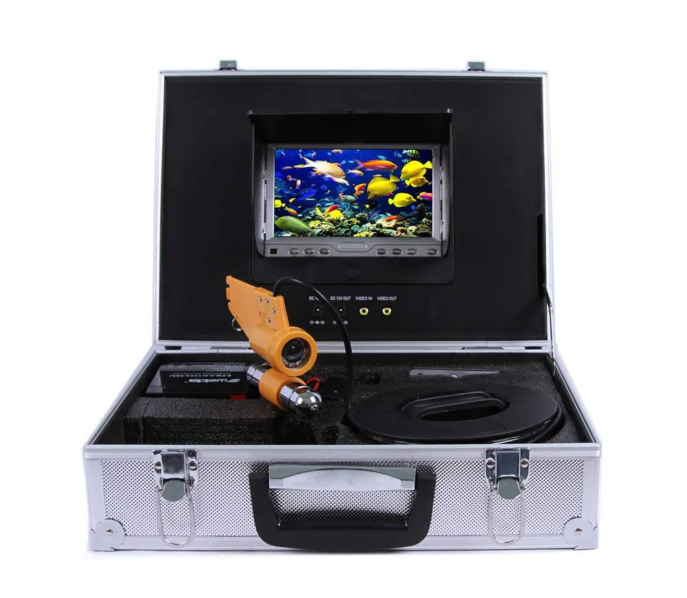 Fish Finder 20M Cable 7 Inch LCD CCTV Underwater Fishing Video Camera System With 12Pcs White LEDs