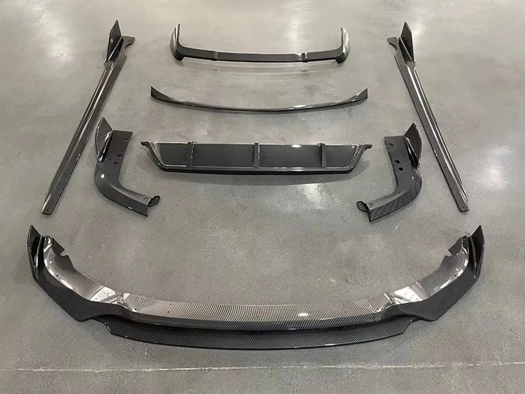 BAZIT X5 G05 Front Lip Rear Diffuser Side Skirts Spoiler G05 Carbon Fiber Look aero Kits for