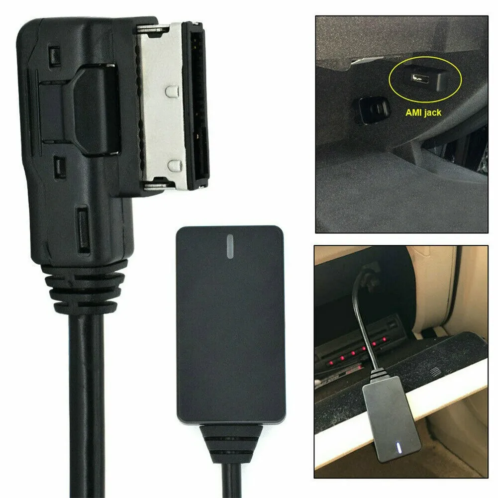 Ami mmi mdi adaptador compatível aux sem fio cabos automáticos para audi-a5/a6/a8/q7 ami mmi bt interface de música aux adaptador de cabo de áudio