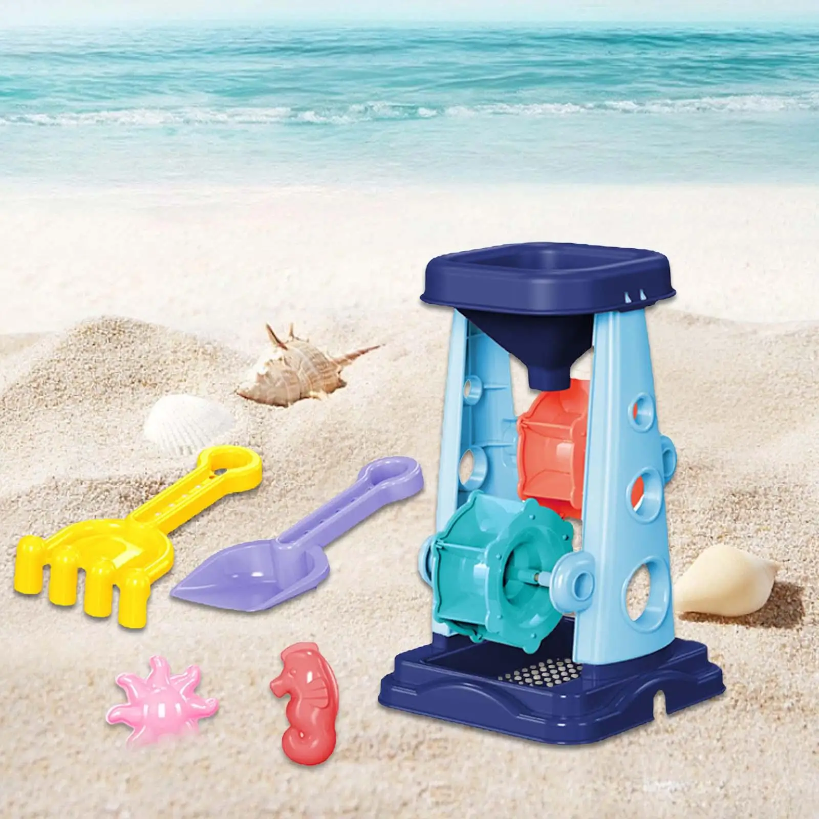 Conjunto de brinquedos de praia, brinquedos de praia e conjunto de brinquedos educativos para aprendizagem de balde e areia,