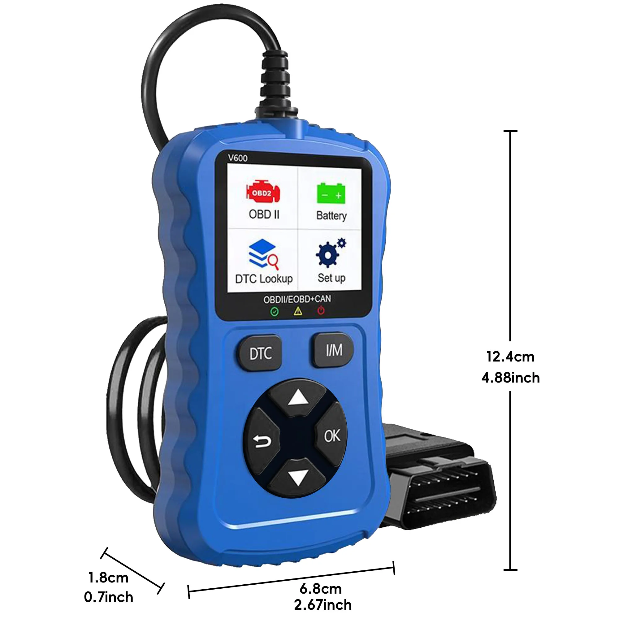 OBD2 Diagnostic Diagnostic Tool Tool, Code Reader, Engine Light Diagnostic Tool, Battery Voltage Tester for OBDII Cars & Trucks