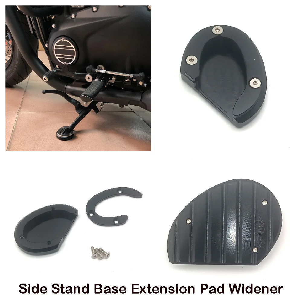 Fits For Triumph Boneville Bobber Speedmaster ABS 2018-2024 Motorcycle Side Stand Foot Enlarger Extender Base Extension Widener