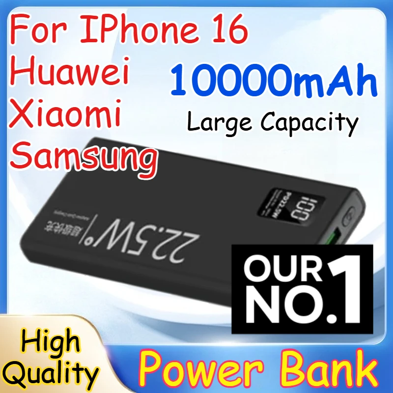 

For IPhone 16 Huawei Xiaomi Samsung Portable Power Bank PD22.5W Super Fast Charging Power Bank 10000mAh