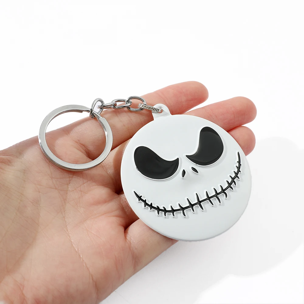 Disney The Nightmare Before Christmas Keychain Cartoon Figure Jack Skellington Pendant Key Holder Creative Backpack Accessories