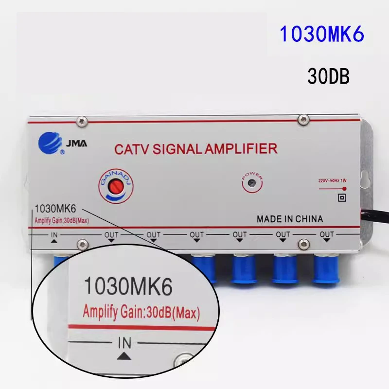 디지털 TV 안테나 신호 부스터, 가정용 TV 장비, 미국 플러그, AC 220V 4 웨이 CATV 케이블, TV 스플리터 증폭기, 30dB, 45Mhz ~ 860MHz