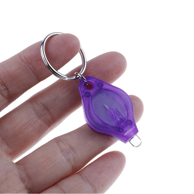 ZK45 Mini LED Flashlight Keychain Portable Keyring Light Torch Key Chain Emergency  Backpack Light UV Flashlight Ultraviolet