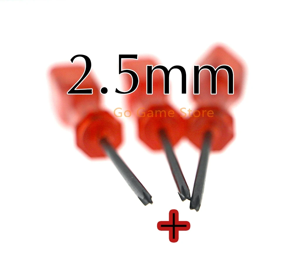 10pcs For Nintendo DS Clear Red 1.5mm + Cross Screwdriver 2.5mm + Cross Screwdriver For NDS Opening Repair Tool