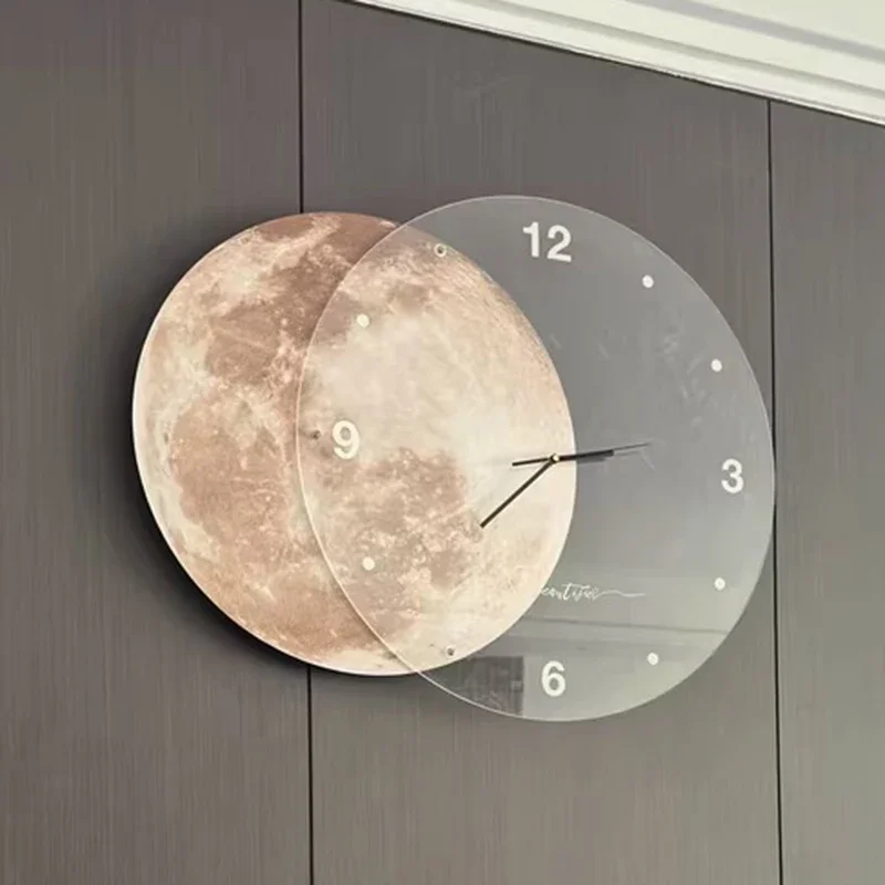 Large 3D Wall Clocks Silent Movement LED Light Wall Clock Luxury Living Room Decoration Accessories Elegant Interior Ornaments