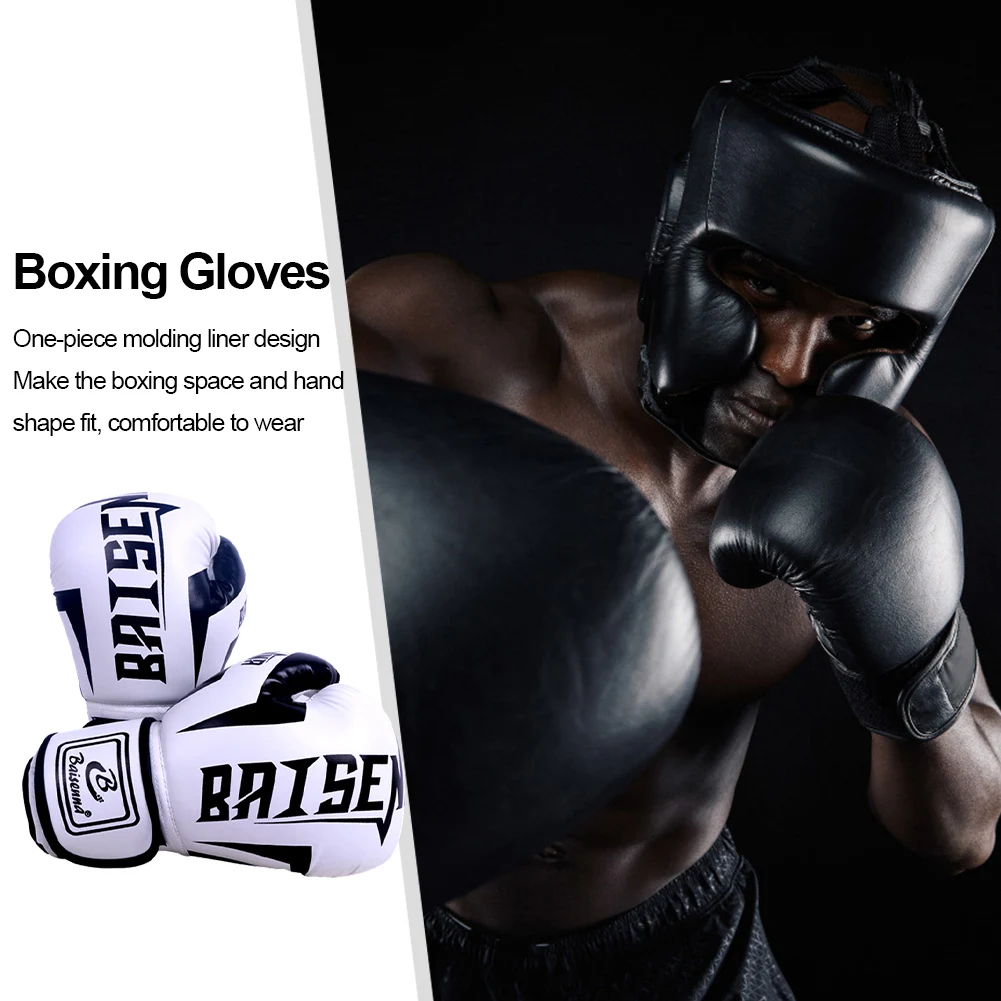 Gants d'entraînement de boxe en PU pour adultes et enfants, anneau de Rotterdam, respirant, durable, formation unique, autocollant, degré de déchirure