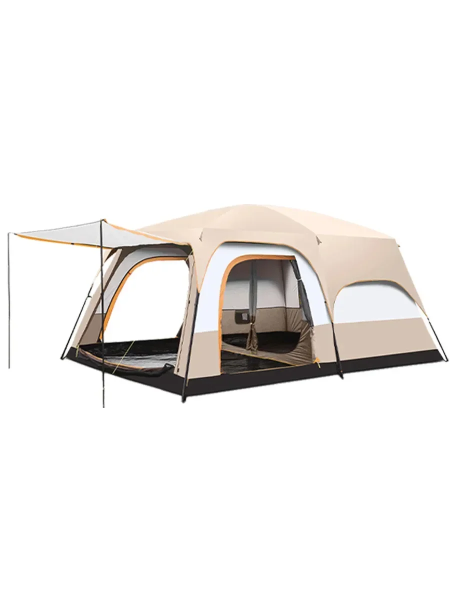 Tent Outdoor Camping Two bedroom One living room Camping Double layer Rainproof Thickened Portable Large Space Villa Equipment