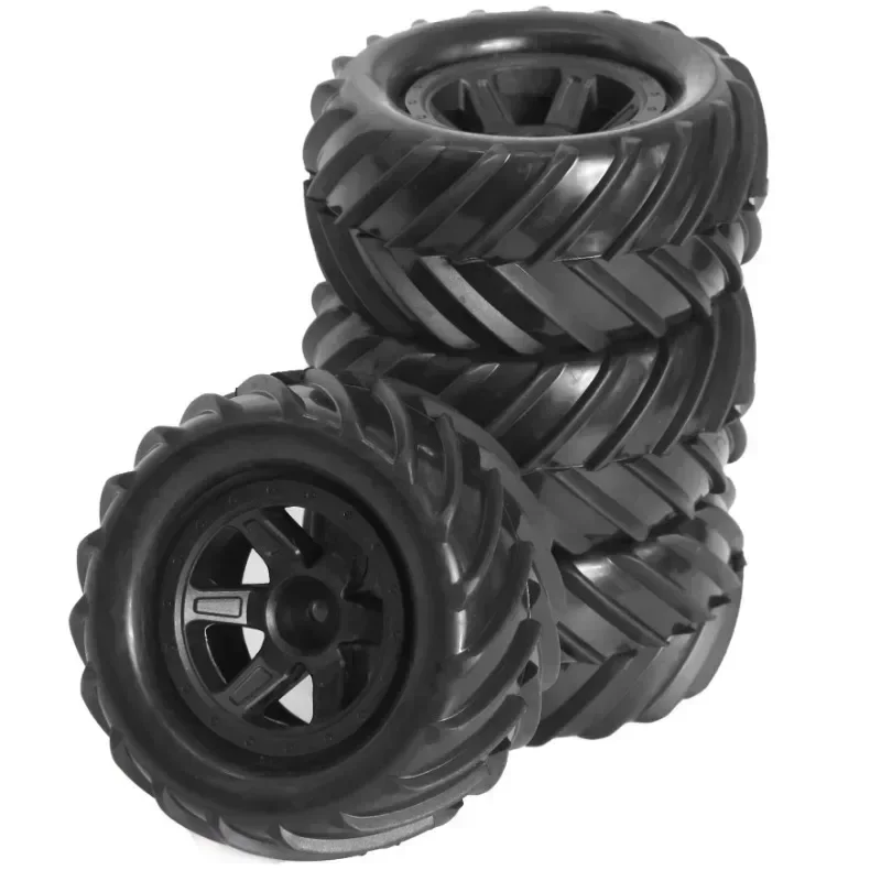 

4pcs 90mm Monster Truck Buggy Tires Wheel Hex for trxs E-Revo MJX W192 1/16 RC Car Upgrade Parts