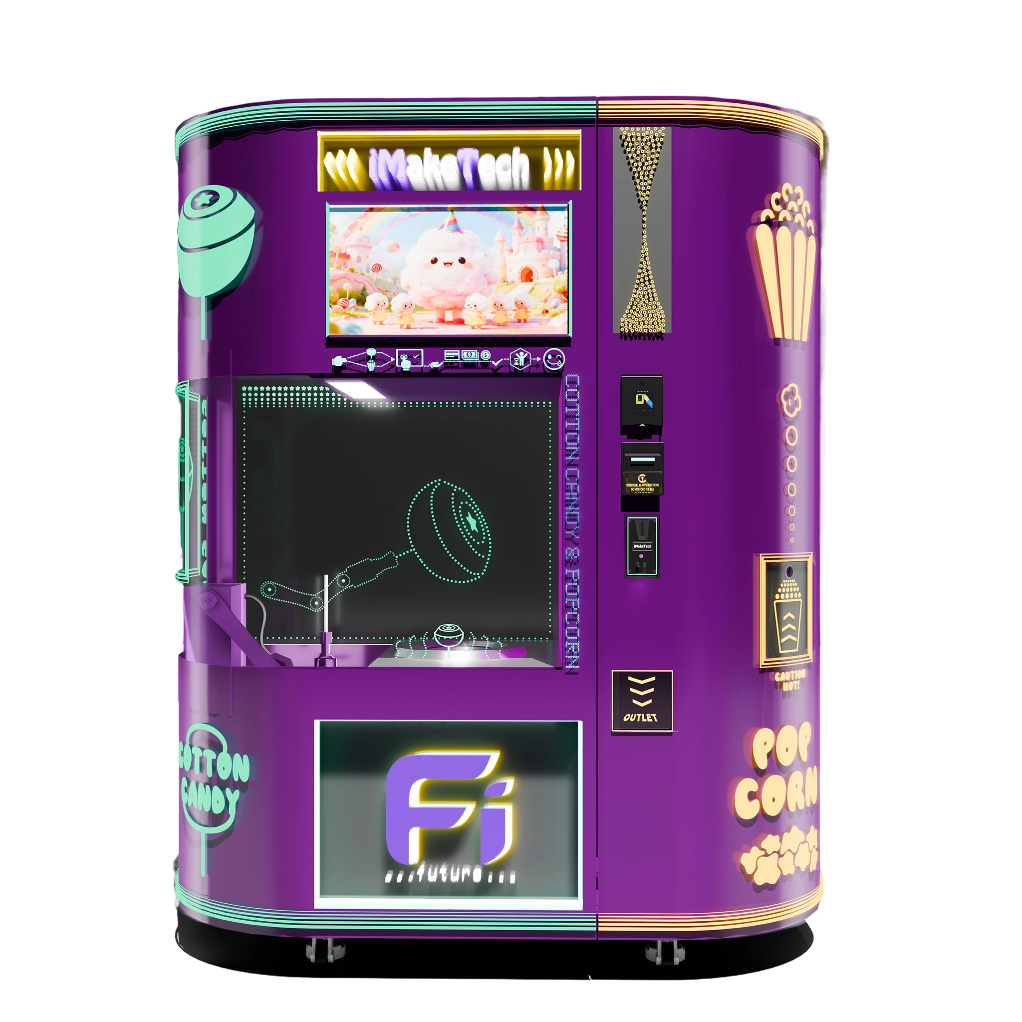 ماكينة بيع الفشار والمارشميلو - مراجعة Popcorn Vending Machine وسعره