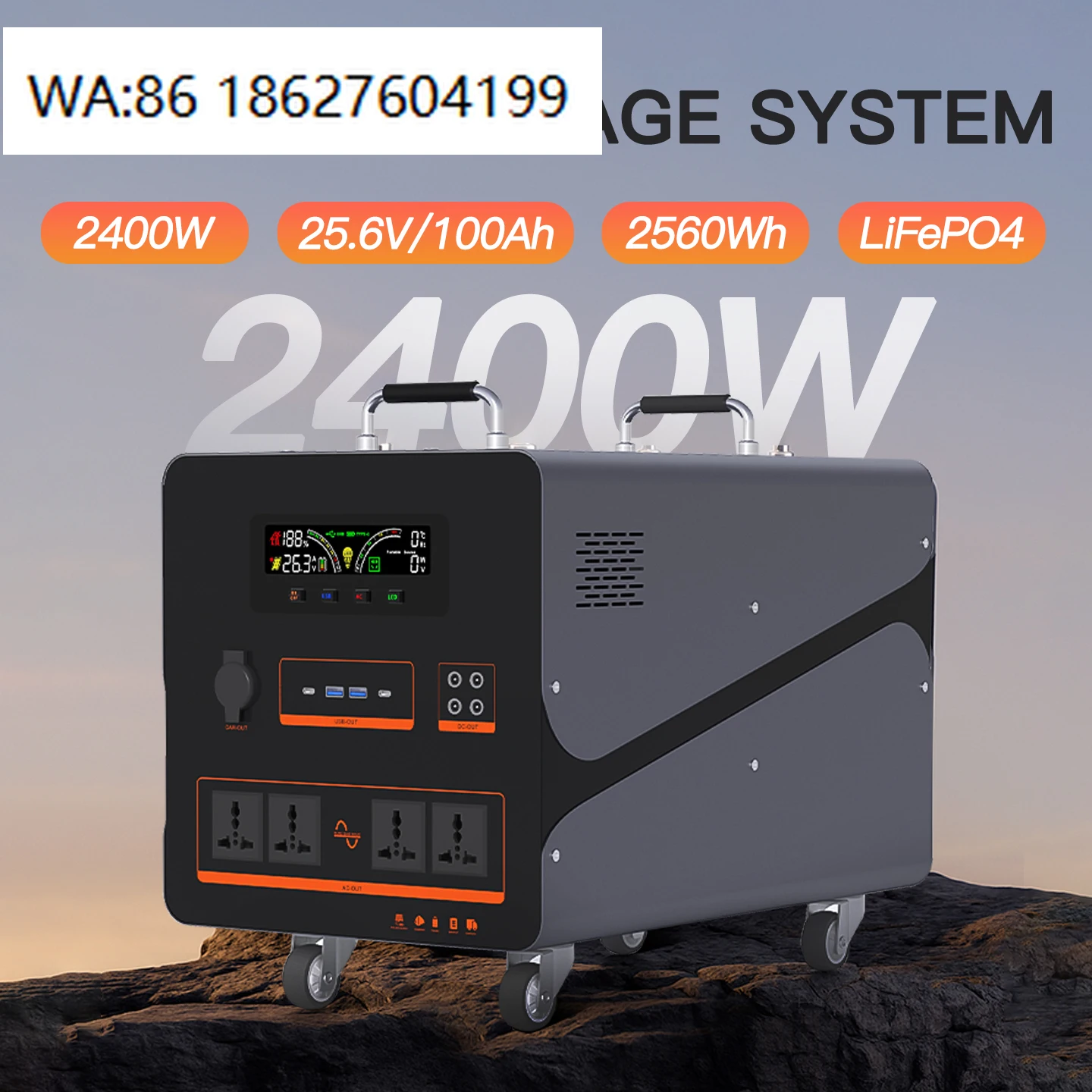 350W-900W Silent Solar Generator, LiFePO4 Pure Sine Wave, MPPT Controller EU/US/AU Plug Outdoor Power Station