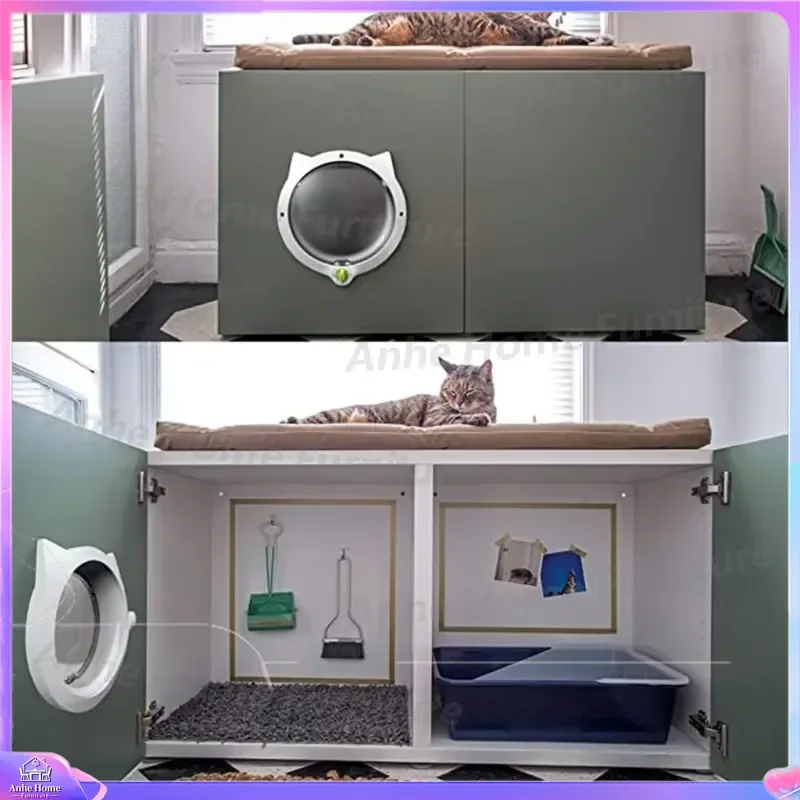 Small Round Cat Door 4 Way Locking Pet Flap Plastic Window Safe Entry Exit Gate for Cats Dogs Indoor Outdoor Kennel Access