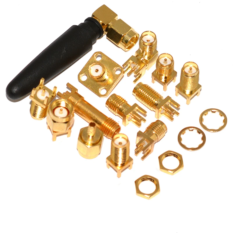 2Pcs SMA RF Adapter - SMA-KE/KWE Panel Mount Male to Female Converters for GPS Antenna & Radio Frequency Equipment