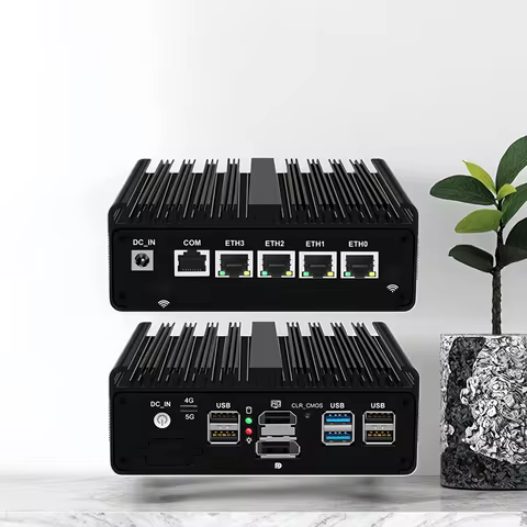 12th Gen Firewall Mini PC Intel N150 N5105 N6210 4x 2.5G i226 LAN NVMe Industrial Fanless Mini PC HDMI2.0 OPNsense pfSense