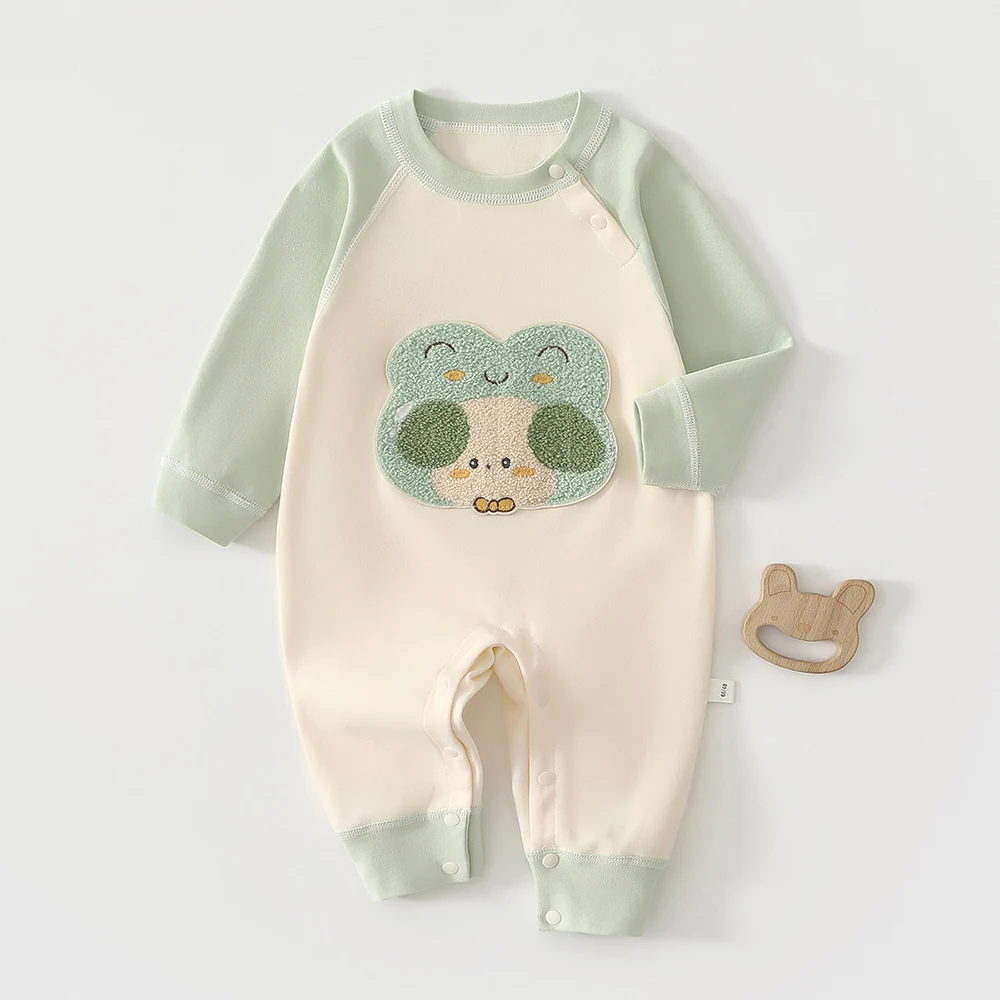 

Thanksgiving Baby Girl Jumpsuit Long Sleeve Cute Patchwork Cotton Fall Infant Clothes Christmas Baby Boy Romper