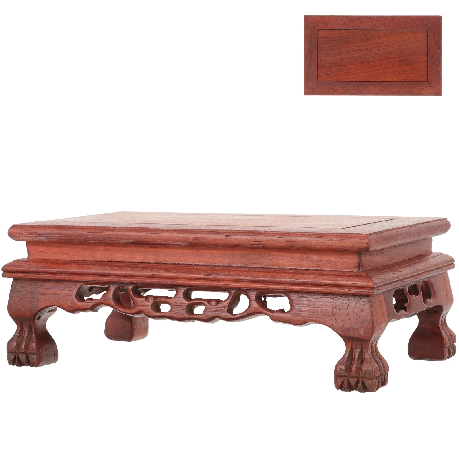 

Wooden Display St Rectangular Vase Risers Buddha Statue Wood Base Figurines Teapot Craft Collectibles Storage
