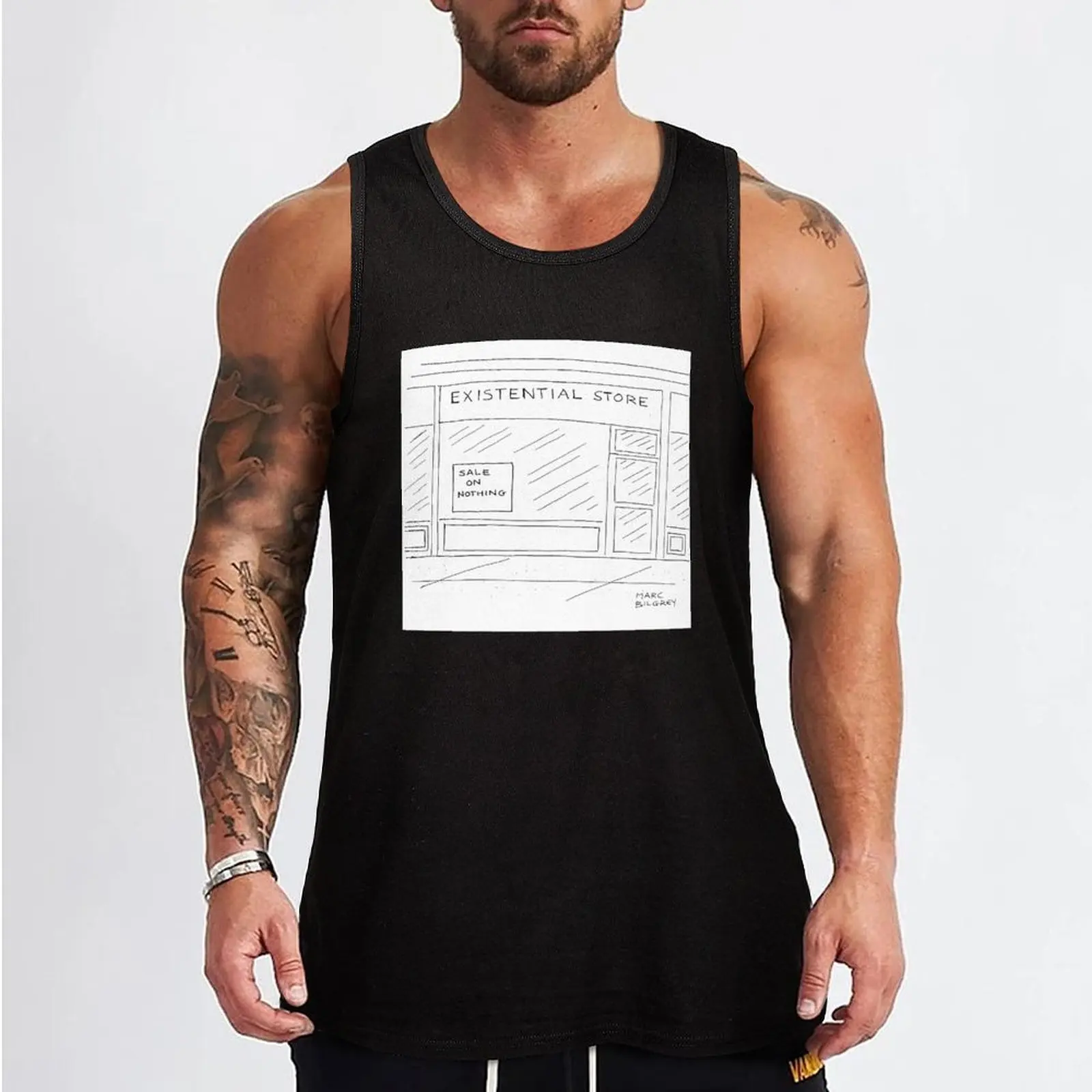 Existential Store Cartoon Tank Top summer clothes man 2024 Bodybuilding shirt sleeveless vests bodybuilding men