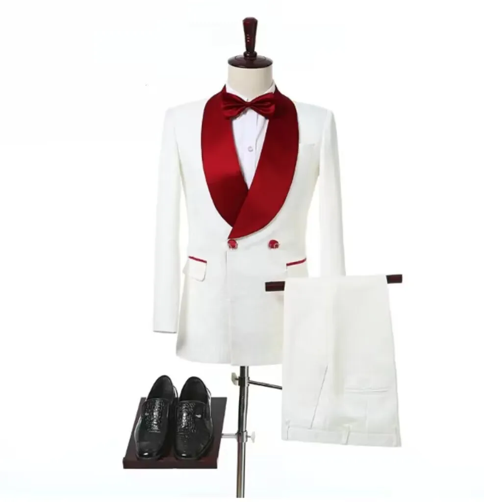 

New men's dress men's wedding party dress bridegroom best man tuxedo performance suit （Jacket+pants）