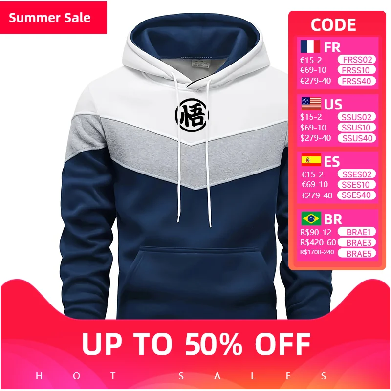 

Mens Hoodie Splicing Tracksuit Printing Casual Hooded Sweatshirts Jogging Tops Versatile Pullover Daily Commuting Clothing 2025