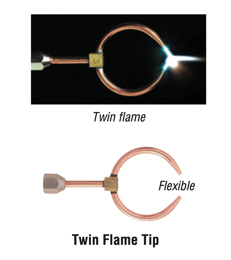 Smith Little Torch Twin Flame Tip #4 #5 #6 Dual Point Flame Tips for Jewelry Precise Soldering & Brazing