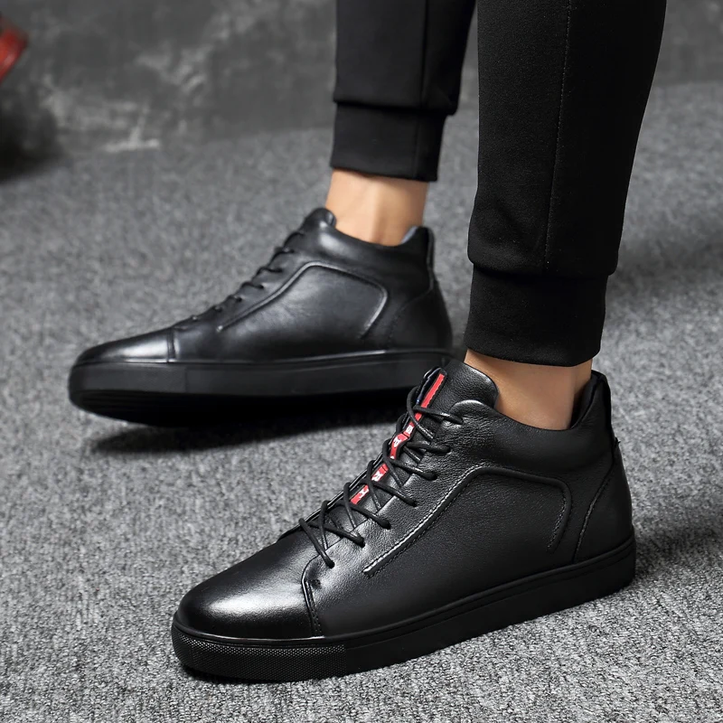 Winter New Design Handmade Leather Boots Men Casual Shoes Breathable Work Shoe Retro Soft Leather Ankle Men Boots