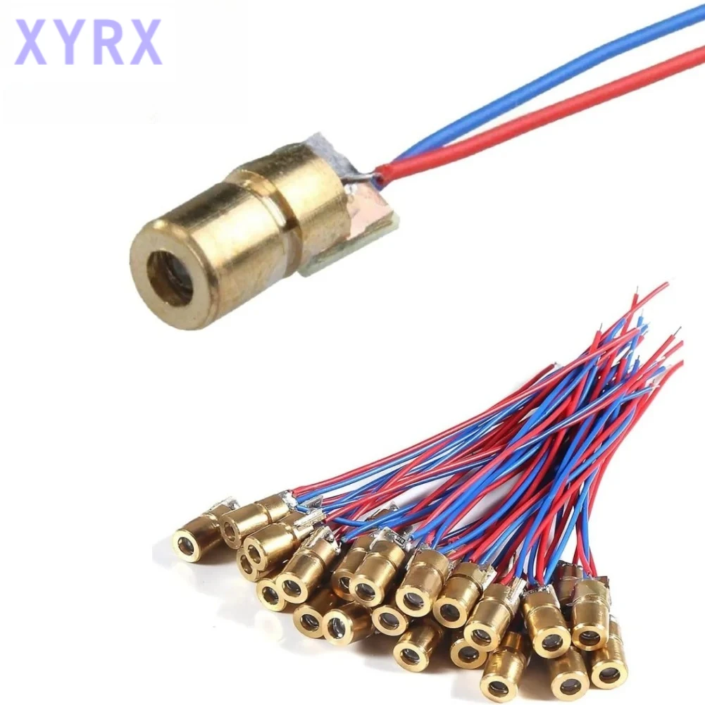 In spot 10/20pcs Adjustable Mini Laser Pointer Diode RED Dot Laser Diod Circuit 3V/5V 5mW 650nm Module Pointer Sight Copper Head