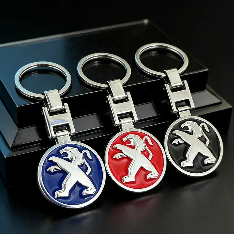 3D Metal Car Logo Keyring Key Chains Pendant for Peugeot 106 107 108 206 207 208 301 306 307 308 407 408 508 3008 4008 5008