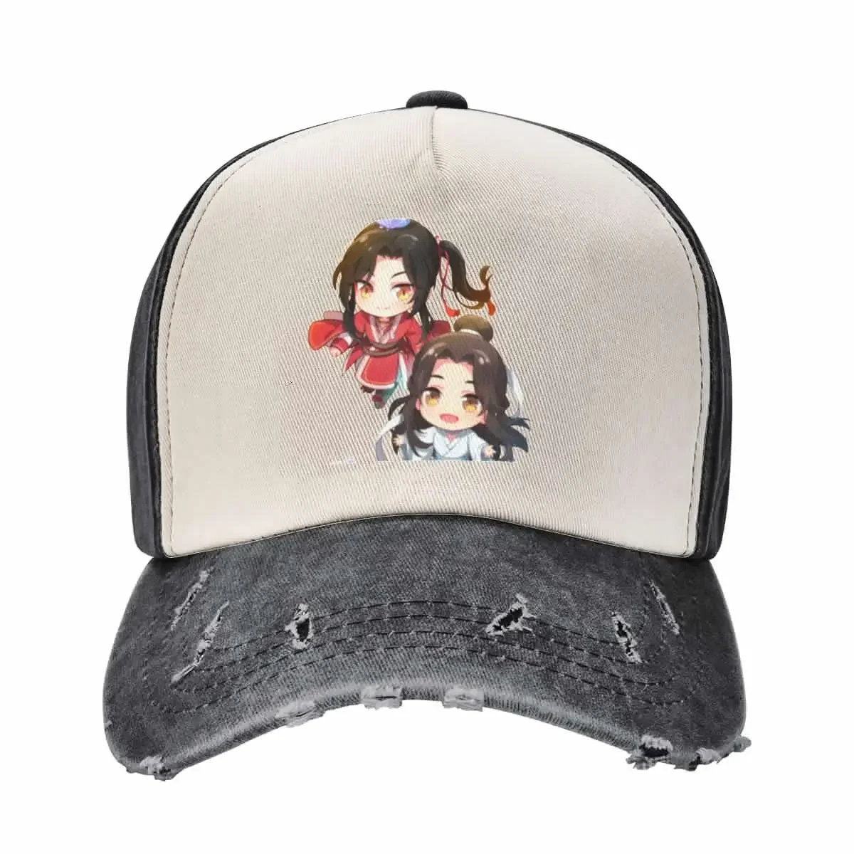 xie lian and hua cheng heaven officials blessing chibi Baseball Cap Designer Hat Golf Cap Women Caps Men's