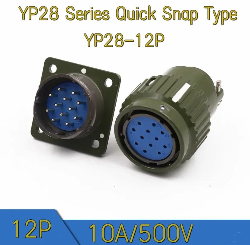 Y2M Quick Snap Aviation Plug Opening 28MM Connector YP28 Current 20A500V High-power Plug Socket 4P/8P/10P/14P/19P/24P/32P/37P