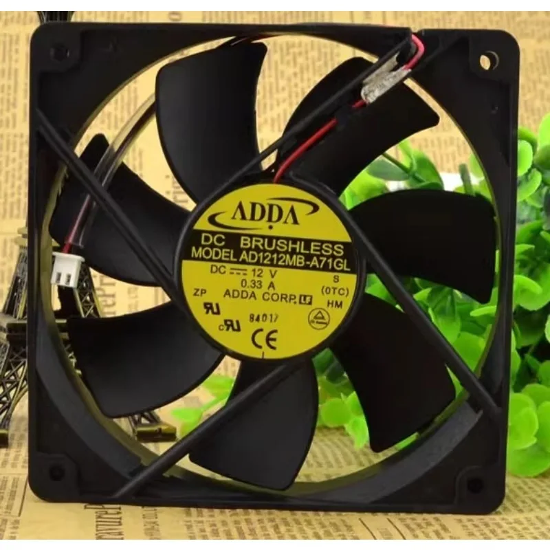 Novo ventilador cooler para ADDA AD1212MB-A71GL 1225 12V 0,33A Ventilador de potência 120 * 120 * 25mm