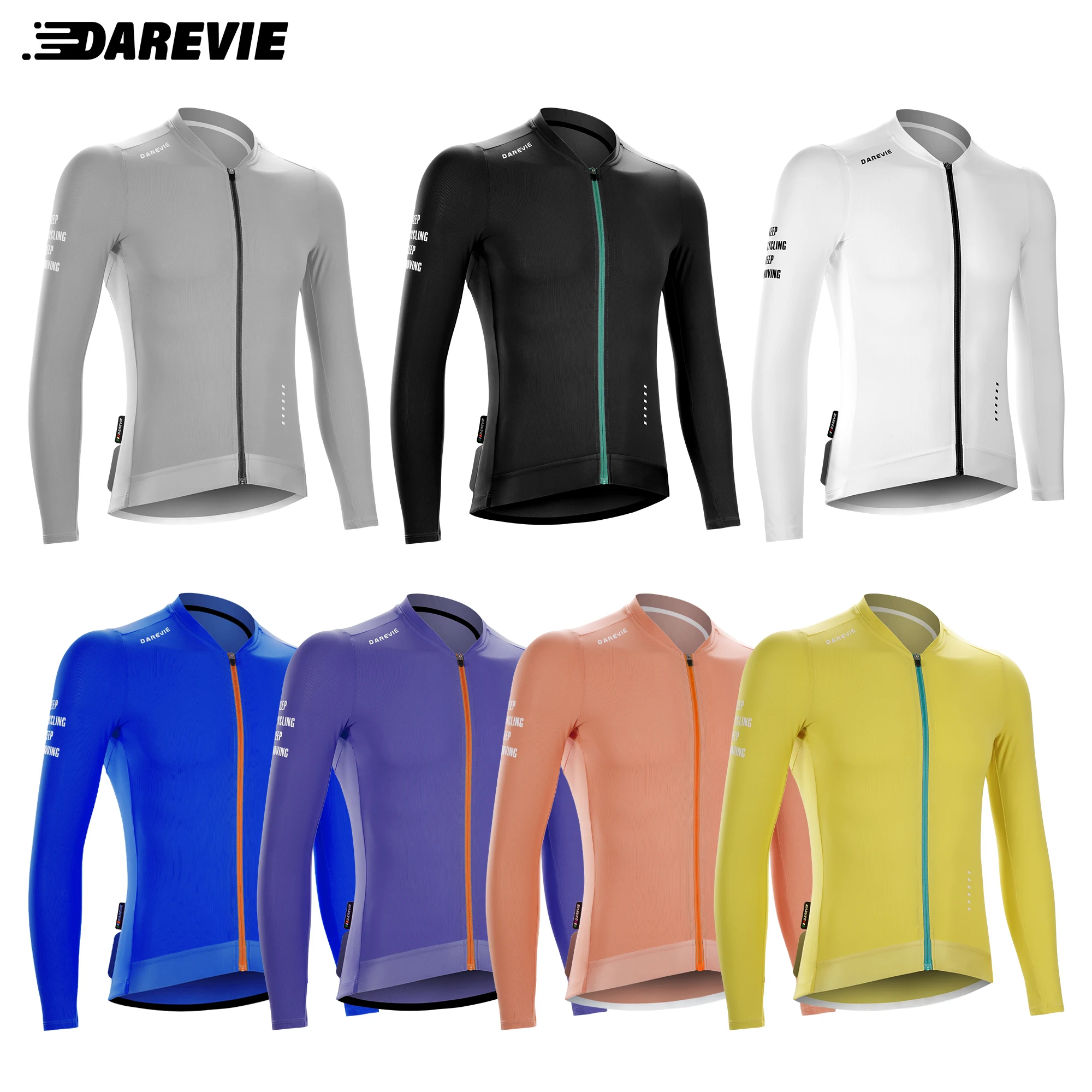 AliExpress DAREVIE Cycling Jersey Long Sleeve Men Cool Technology Women Man Cycling Maillot Soft Breathable Quick Dry SPF 50 Small Size
