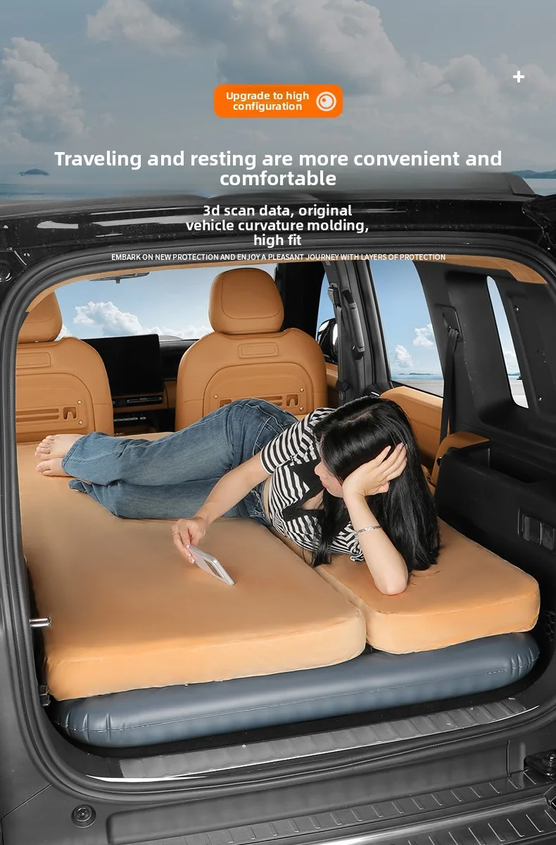 For Chery ICAR ICAUR V27 2026 Car Trunk Travel Bed Split-Type Air Inflatable Mattress for Sleeping Outdoor Camping Mattress detail image 4