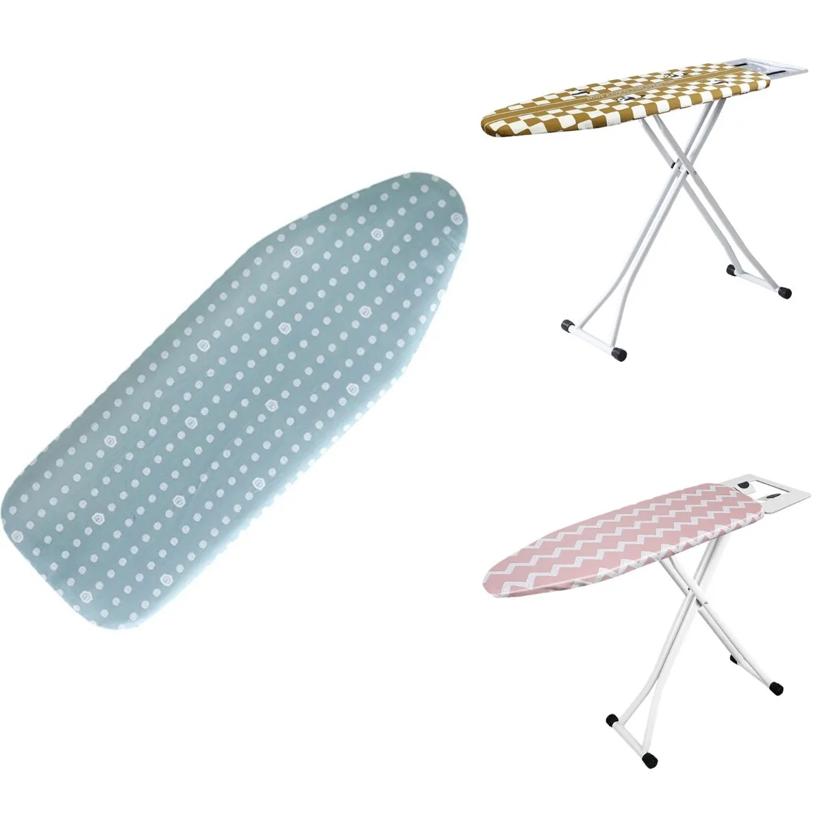 Plaid Pattern Printed Home Universal Coated Padded Ironing Board Cover Pad Thick Reflect Heavy Heat Reflective Scorch Resistant