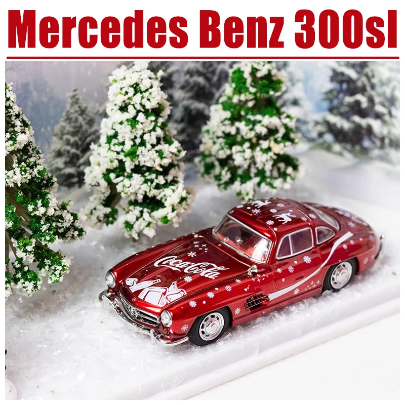 

Seeker 1/64 Mercedes Benz 300sl Christmas Edition Alloy Toy Diecast Metal Model Gift