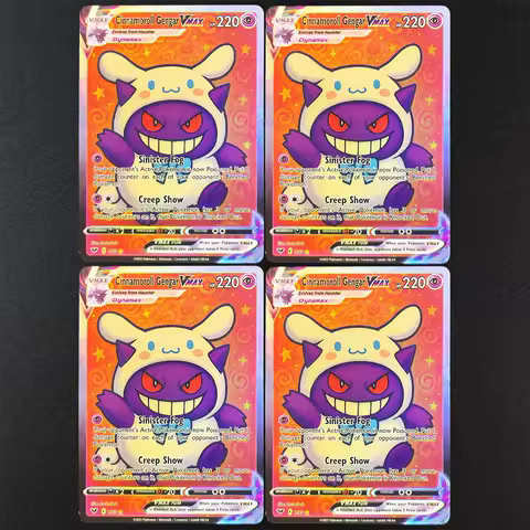 DIY Pokemon Card English Mega Gengar ex Cinnamoroll Gengar Vmax Game Collection Card