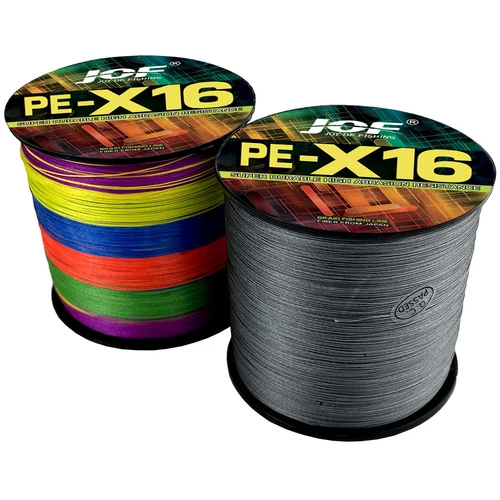 Imagen 2 del producto JOF multifilamento 12/16 hebras hilo de pescar trenzado PE alambre 100M 300M Jigging mar agua salada Pesca de agua dulce resistente a la abrasión