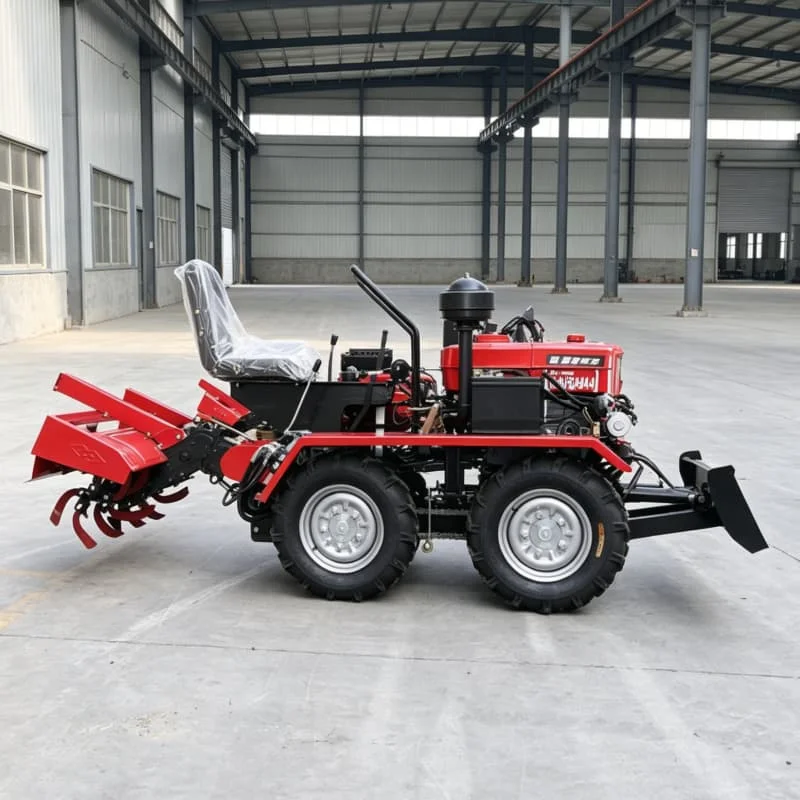 Customized Tractor rotary tiller, upgraded heavy-duty four-wheel rotary tiller, high-power efficient farm ploughing machine view 5