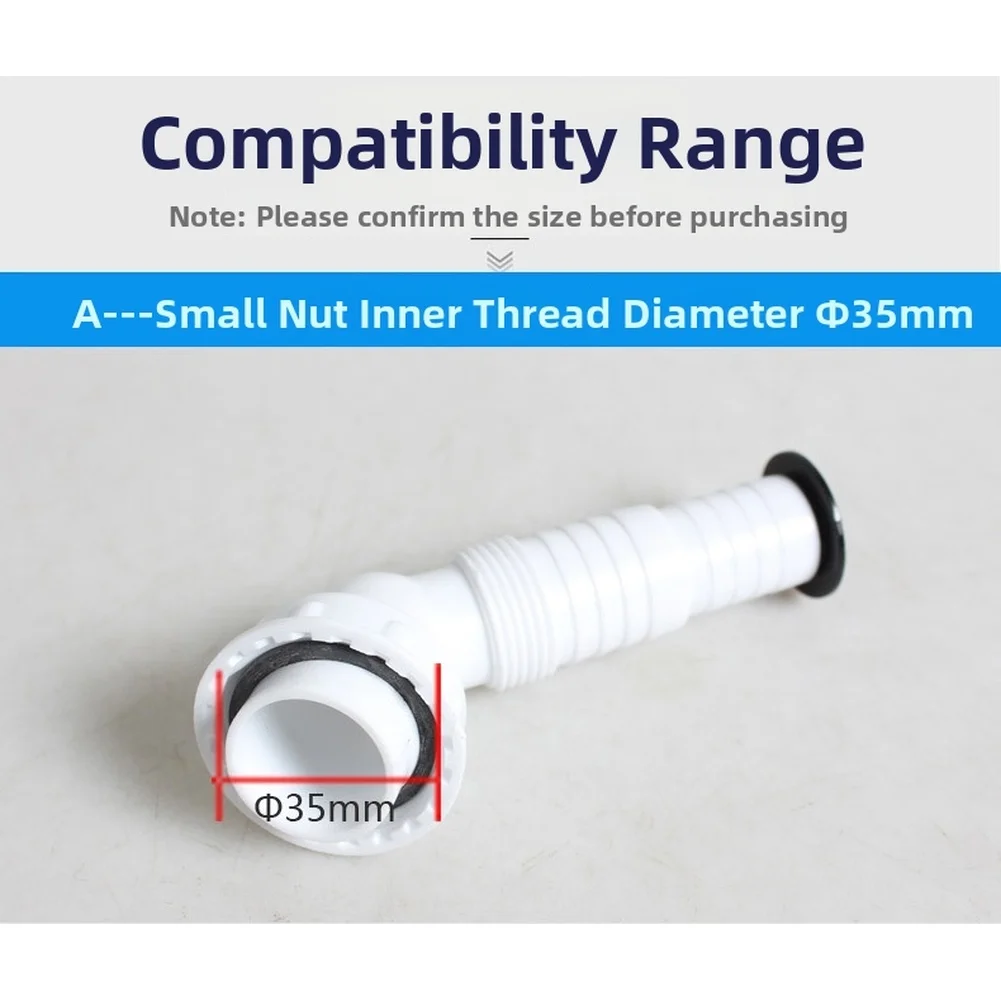 For Dishwasher Sink Drain Connector Adapter for Water Purifier Steamer Washing Machine Multi Size PP White 2mm Thickness