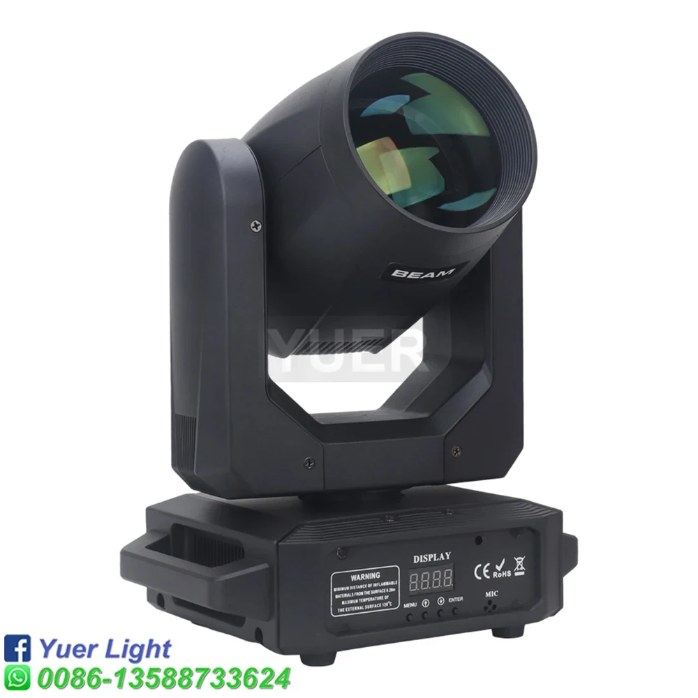 Imagem -05 - Yuer-led Moving Head Light 200w Feixe Local 18 Prismas Rotativas Efeito Arco-íris dj Dmx Stage Disco dj Bar Novo