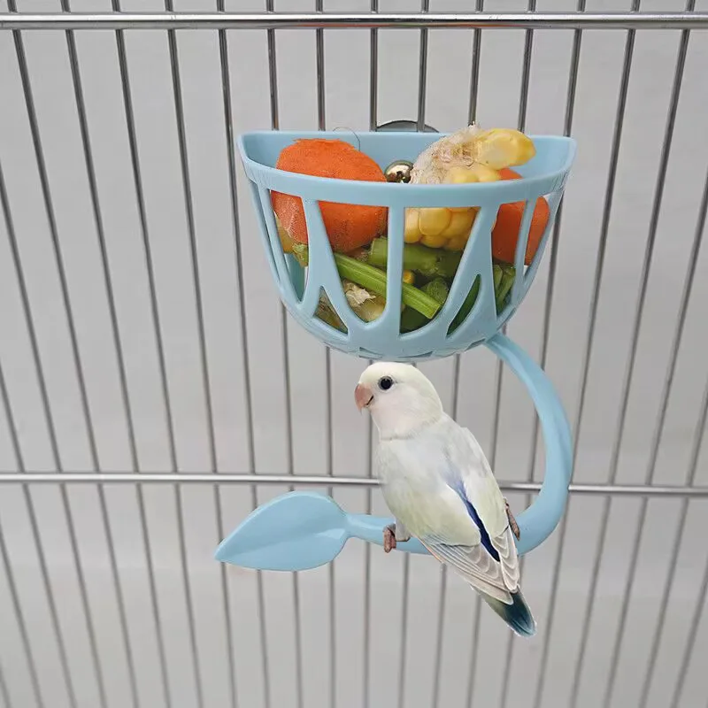 

Parrot Toys Fruit and Vegetable Food Rack Bird Accessories Cuttlefish Bone Fruit and Vegetable Collection Basket Bird Stand Toys