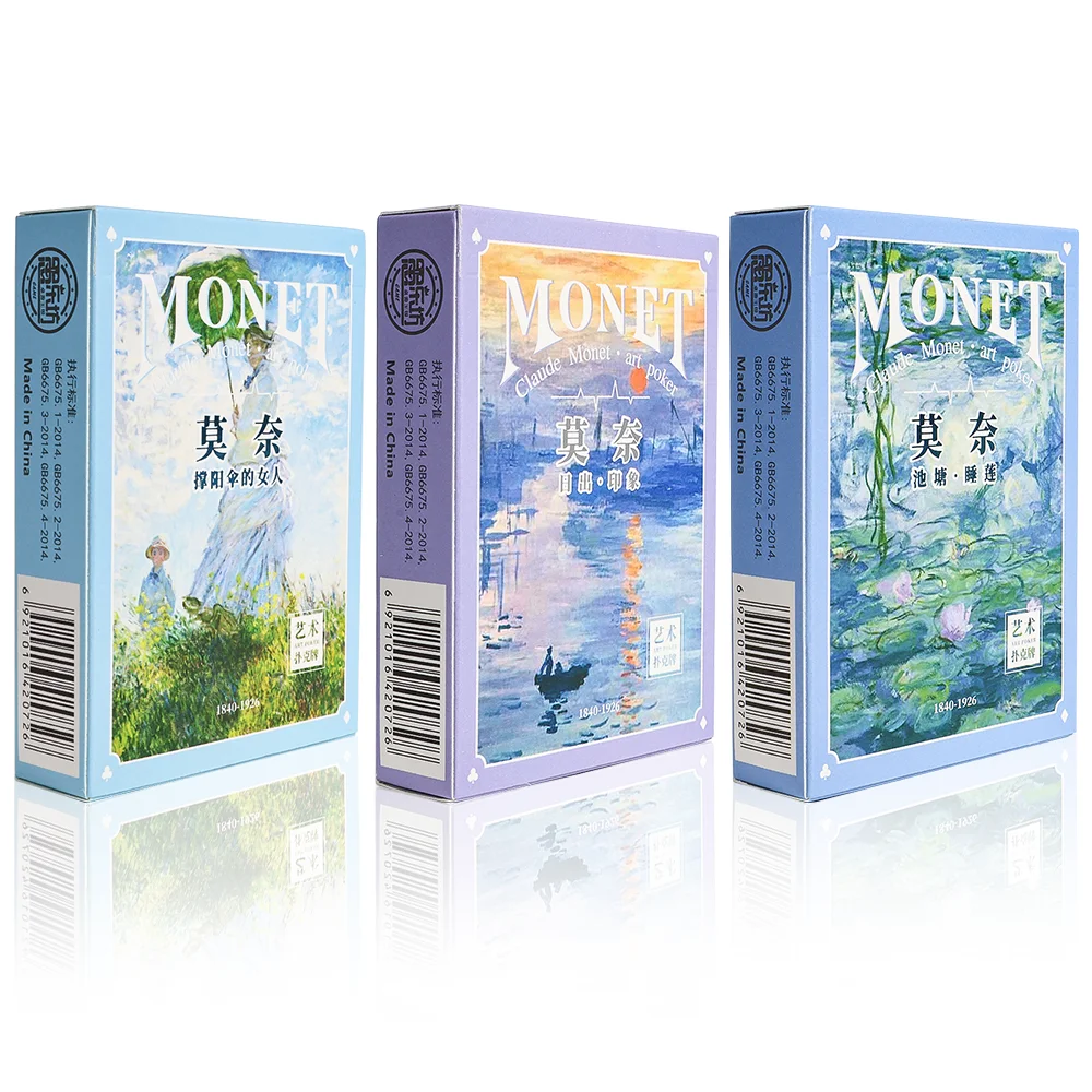 

Art Painting Playing Cards Claude Monet Oil Painting Playing Card Set Family Gatherings Tabletop Games Poker Cards Fashion Gift