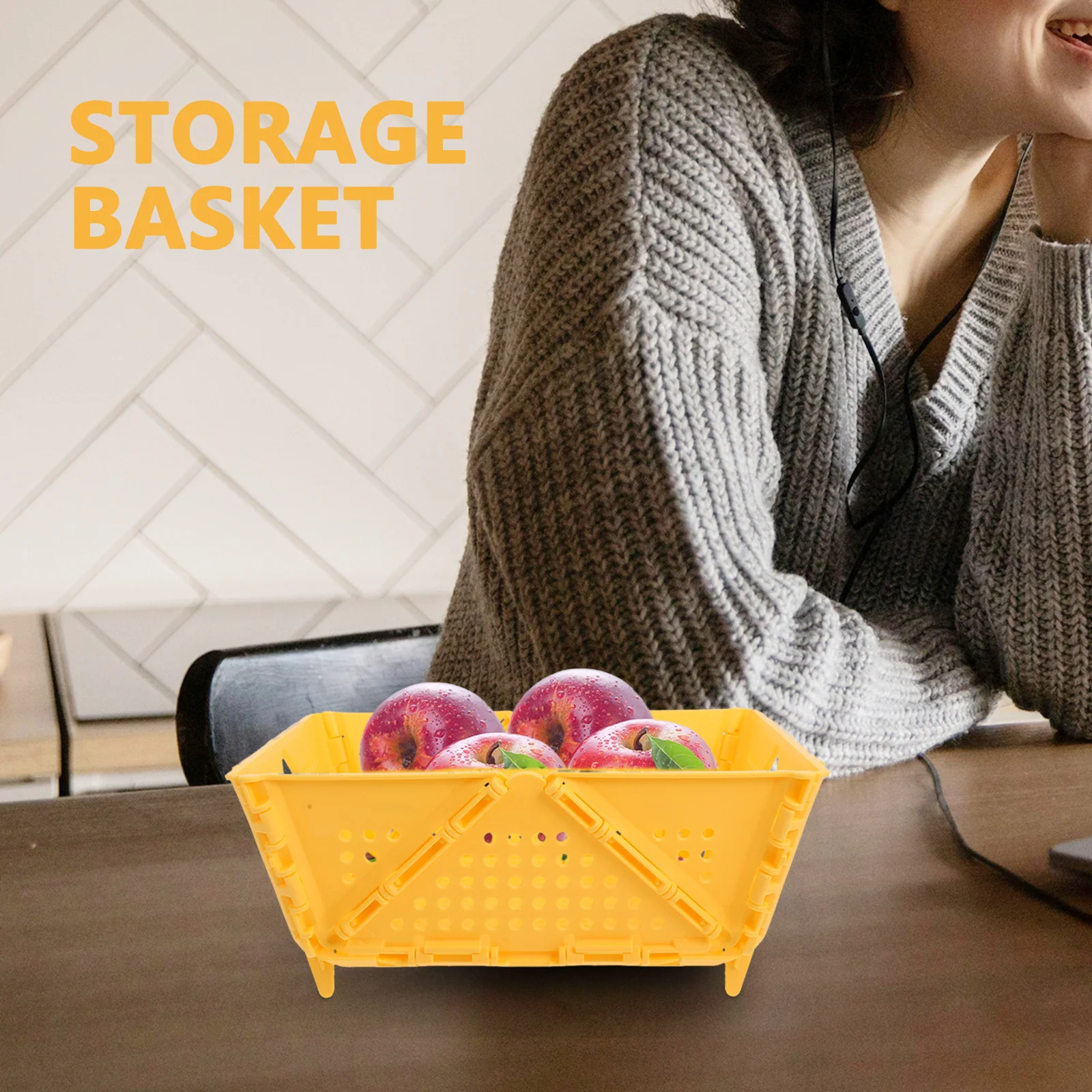 

Foldable Drain Basket Collapsible Kitchen Filter Basket For Fruit Washing Storage Sink Strainer Pp Material Space