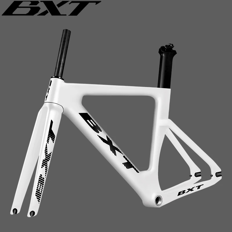 BXT Carbon Track Frame Carbon BSA Fiber Racing Tracking bike Frameset Fixed Gear bike frame 120*9mm rear tail hook Bicycle Parts